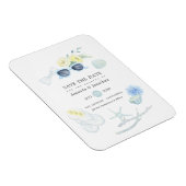 Fun Watercolor Summer Beach Hochzeit Save the Date Magnet (Rechte Seite)