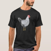 Fun Watercolor Wyandotte Chicken Poultry T-Shirt (Vorderseite)