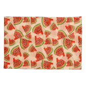 Fun Watermelon Bite Muster Peach Kissenbezug (Rückseite-Links)