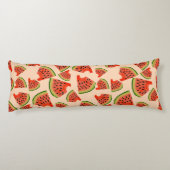 Fun Watermelon Bite Muster Peach Seitenschläferkissen (Rückseite)