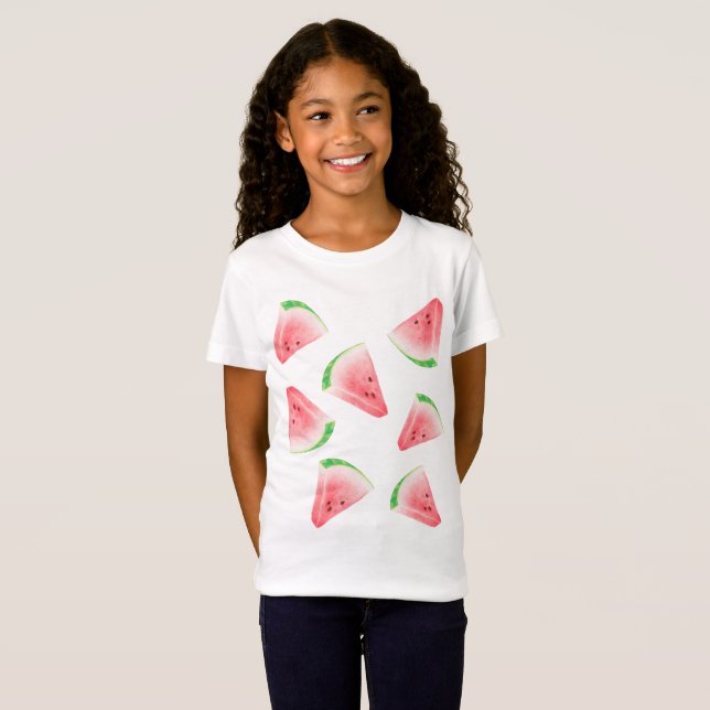 Fun Watermelon Girls' Fine Jersey T - Shirt (Vorne ganz)