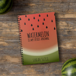 Fun Watermelon ist mein Spirit Animal Fruit Notebo Notizblock
