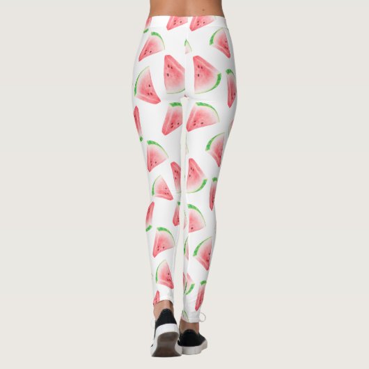 Fun Watermelon Muster All-Over-Print-Leggings Leggings (Rückseite)