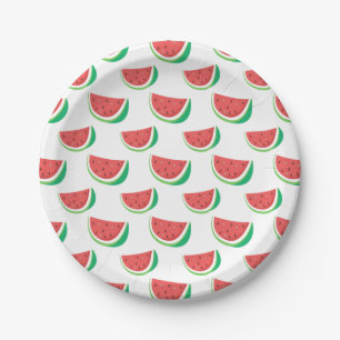 Fun Watermelon Pattern Pappteller