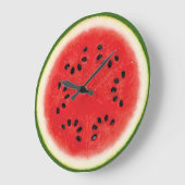 Fun Watermelon Red Summer Frucht Slice Motif Große Wanduhr (Winkel)