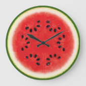 Fun Watermelon Red Summer Frucht Slice Motif Große Wanduhr (Vorderseite)