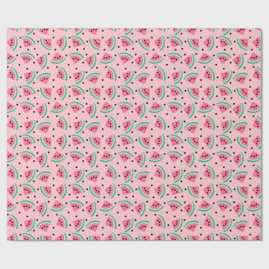 Fun Watermelon Slice Pattern Summer Vibes Geschenkpapier (Flach)