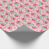 Fun Watermelon Slice Pattern Summer Vibes Geschenkpapier (Ecke)