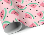 Fun Watermelon Slice Pattern Summer Vibes Geschenkpapier (Rolleneckpunkt)