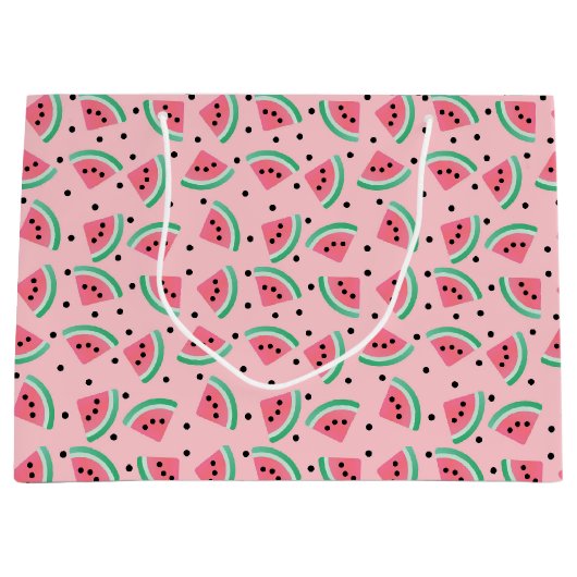 Fun Watermelon Slice Pattern Summer Vibes Große Geschenktüte (Vorderseite)