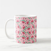 Fun Watermelon Slice Pattern Summer Vibes Kaffeetasse (Links)