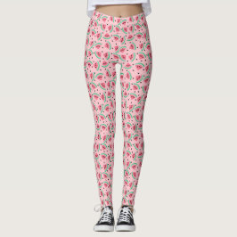 Fun Watermelon Slice Pattern Summer Vibes Leggings