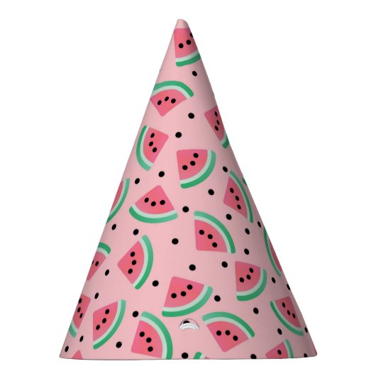 Fun Watermelon Slice Pattern Summer Vibes Partyhütchen (Rechts)