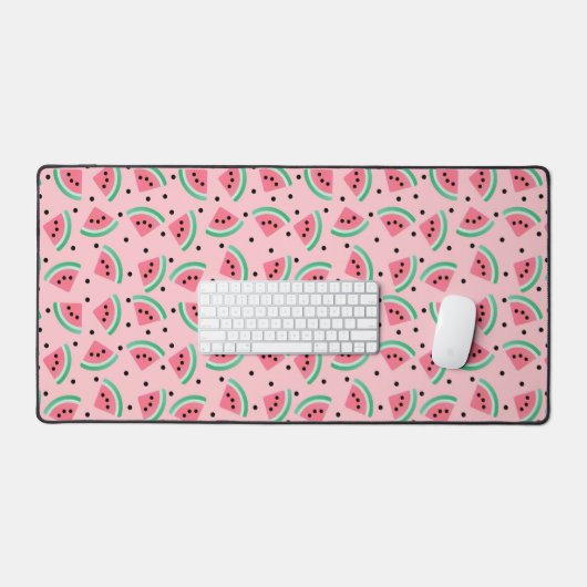 Fun Watermelon Slice Pattern Summer Vibes Schreibtischunterlage (Tastatur & Maus)