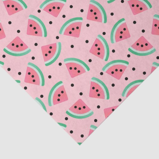 Fun Watermelon Slice Pattern Summer Vibes Seidenpapier (Detail)