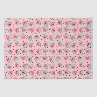 Fun Watermelon Slice Pattern Summer Vibes Seidenpapier