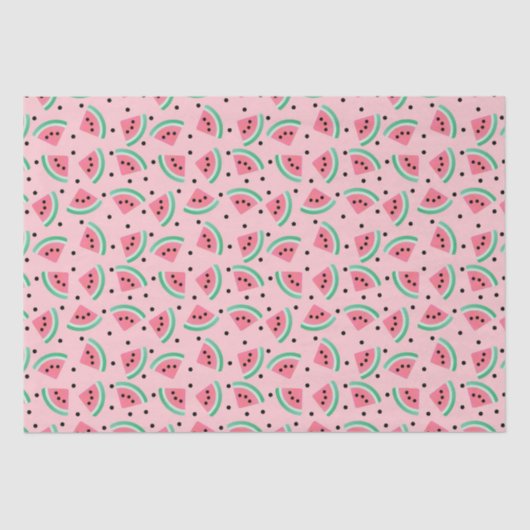 Fun Watermelon Slice Pattern Summer Vibes Seidenpapier (Vorderseite)
