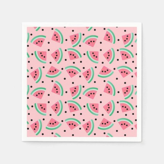 Fun Watermelon Slice Pattern Summer Vibes Serviette (Vorderseite)
