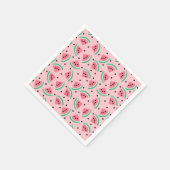 Fun Watermelon Slice Pattern Summer Vibes Serviette (Ecke)