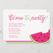 Fun Watermelon Sommerliches Party Einladung (Vorne/Hinten)