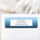 Fun Wave Muster Licht bis dunkelblau glänzen (Insitu)