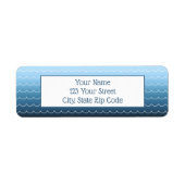 Fun Wave Muster Licht bis dunkelblau glänzen (Vorne)