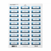 Fun Wave Muster Licht bis dunkelblau glänzen (Vorne)