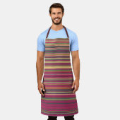 Fun Wavy mehrfarbige All-over-Print-Schürze Schürze (Getragen)