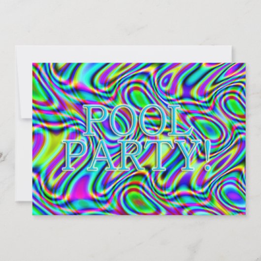 Fun & Wavy Pool Party! Einladung (Vorderseite)