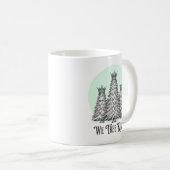 Fun We Three Kings Pun Christmas Tree mug Kaffeetasse (VorderseiteRechts)