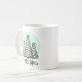 Fun We Three Kings Pun Christmas Tree mug Kaffeetasse (Vorderseite Links)