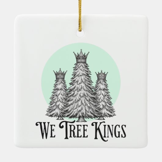 Fun We Three Kings Pun Christmas Tree ornament (Rückseite)