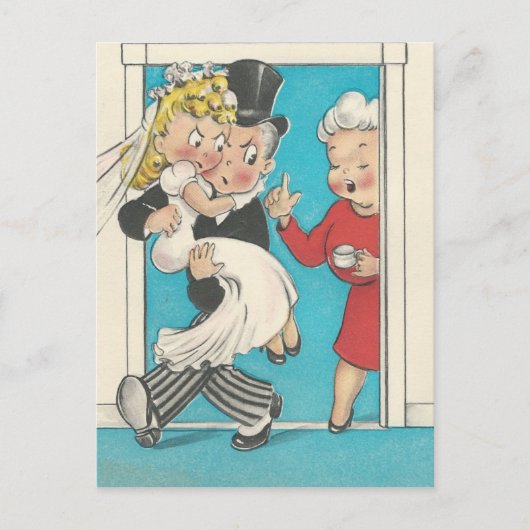 Fun Wedding Card Postkarte (Vorderseite)