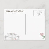 Fun Wedding Cows Save the Date Postkarte (Rückseite)