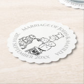 Fun Wedding Day Reception Paper Untersetzer (angewinkelt)