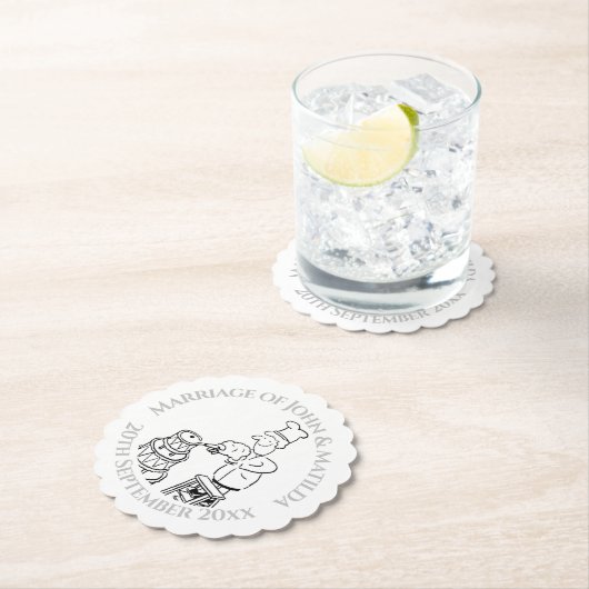 Fun Wedding Day Reception Paper Untersetzer (Vor Ort)