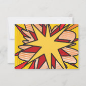 Fun Wedding farbenfrohe Sprechblase RSVP Karte (Rückseite)