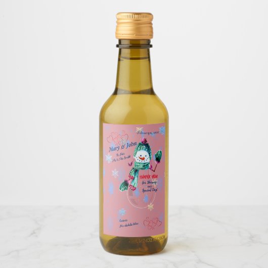 Fun Wedding Mini Weinetikett (Vorderseite)