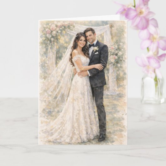 Fun Wedding Prayer Inspired by Ezekiel 25:17 Karte (Orchidee)