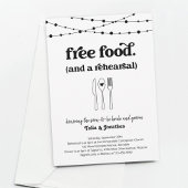 Fun Wedding Probe Dinner Einladung