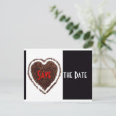 Fun Wedding rettet die Date Brie und Groom-UAWG Einladung (Stehend Vorderseite)