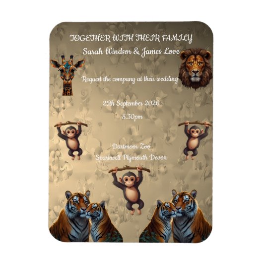 Fun Wedding Zoo Magnet (Vertikal)