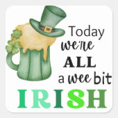 Fun Wee Bit Irish Square Stickers (Vorderseite)