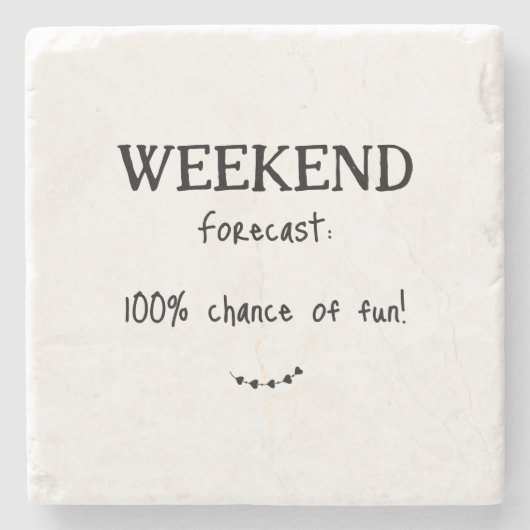 Fun Weekend Forecast Niedlich Heart Steinuntersetzer (Vorderseite)