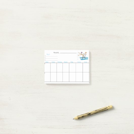 Fun Weekly Planer Post-It Notes Klebezettel (Auf Schreibtisch)