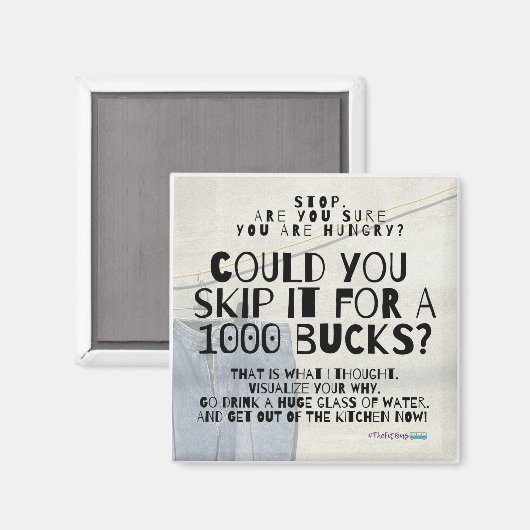 Fun Weight Loss Diet Magnet (Vorderseite/Rückseite)