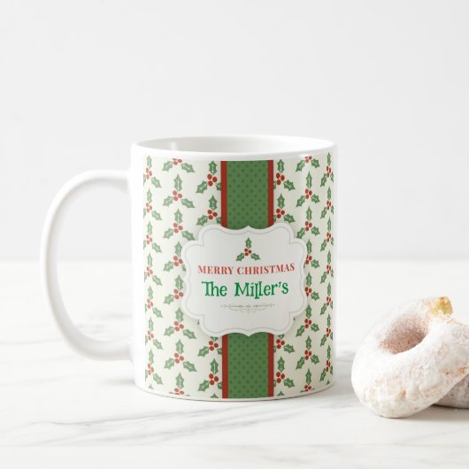 FUN! Weihnachts-Tasse - Personalisiert - Name hinz Kaffeetasse (Mit Donut)