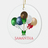 Fun Weihnachtskuchen Pop farbenfroh Keramik Ornament (Links)