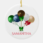 Fun Weihnachtskuchen Pop farbenfroh Keramik Ornament (Hinten)