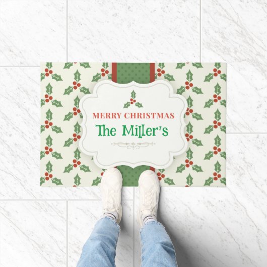 FUN! Weihnachtsmatte - Personalisiert - Name hinzu Fußmatte (Indoor)